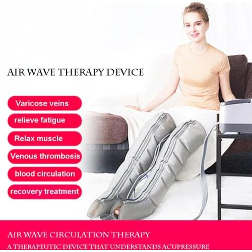 Upgrade 6 Cavity Air Pressure Massager Physiotherapy Kneading Calf Relax Arm Waist Massager Weight Loss Device English Manual