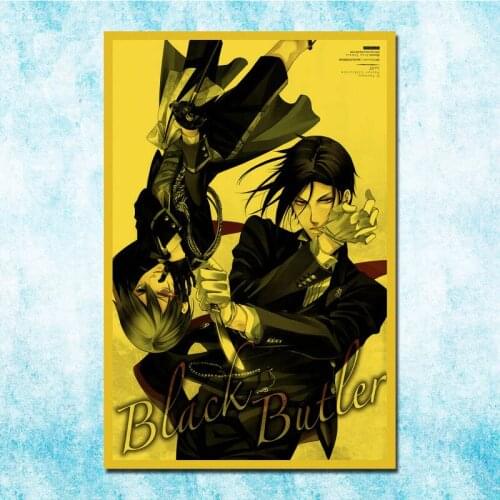 Japanese Anime Black Butler Poster Art Silk Canvas Retro Print For Home Room Decor Wall Stickers-003