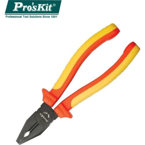 ProsKit PM-911 8" Resistance To High Pressure Insulation Electrician Pliers VDE1000V Tiger Steel Wire Pliers Hand Tool