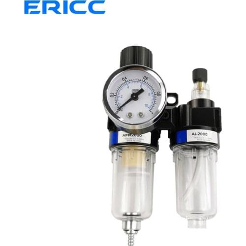 AFC2000 G1/4" Air Filter Regulator Combination Lubricator ,FRL Two Union Treatment oil water separation AFR2000+AL2000