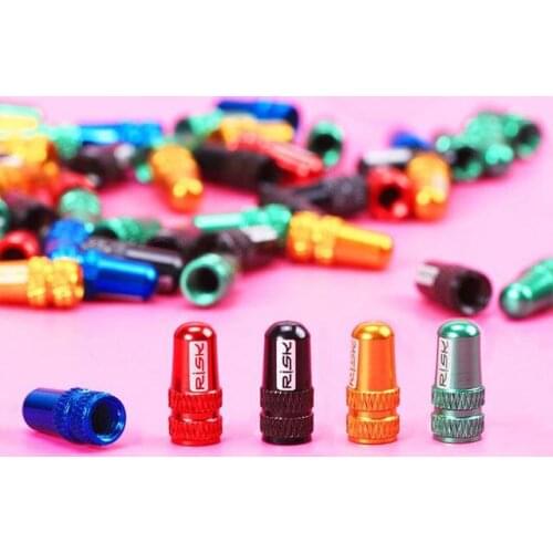 RISK 10 Pcs / Set 7 Colors Road MTB Bike Wheel Tire Covered Protector French Tyre Dustproof Bike Bicycle Presta Valve Cap