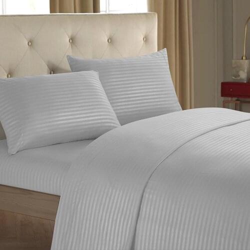 Luxury Bedding Set Solid Color Fitted and Flat Sheet Pillowcase Satin Duvet Cover Set Twin Queen King Size Bed Set