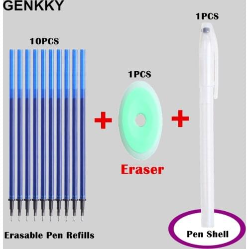 12PCS Erasable pen Set grinding friction temperature Gel pens For School Office 0.5mm needle full student stationery pen Shell