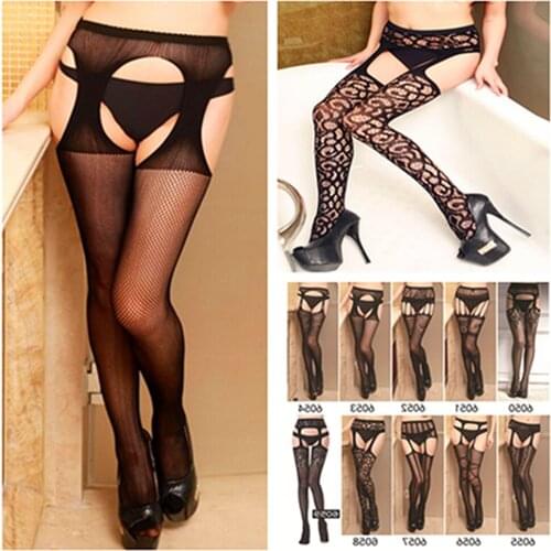 Sexy Feminine Stockings Tight Body Stockings Black Breathable Fishnet Stockings Female Temptation Body Shaping Mesh Rompers