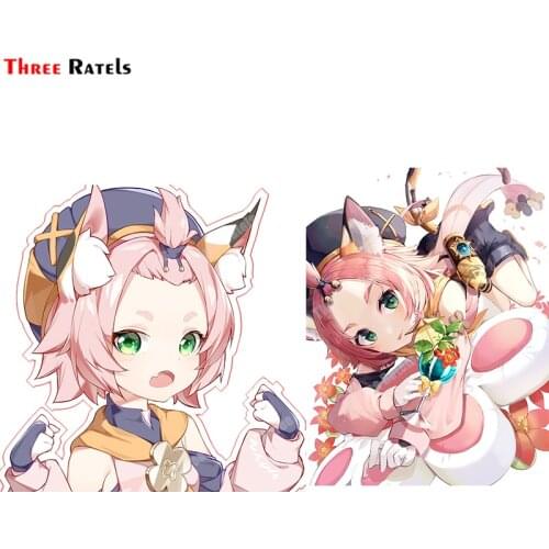 Three Ratels A703 Anime Game Diona Genshin Impact For Skateboard Kids Toy Graffiti Sticker Decor Vinyl Material Decals