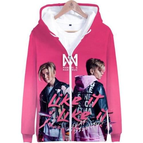 Moletom Marcus and Martinus 3D Print Women/Men Hoodies Sweatshirts Hip Hop Long Sleeve Hooded Zipper Jacket Coat Kawaii Clothes