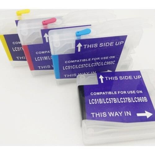 Vilaxh Refillable Ink cartridge for Brother LC10 LC37 LC51 LC57 LC960 LC970 LC1000 printer for brother DCP-130C 135C 150C DCP-33