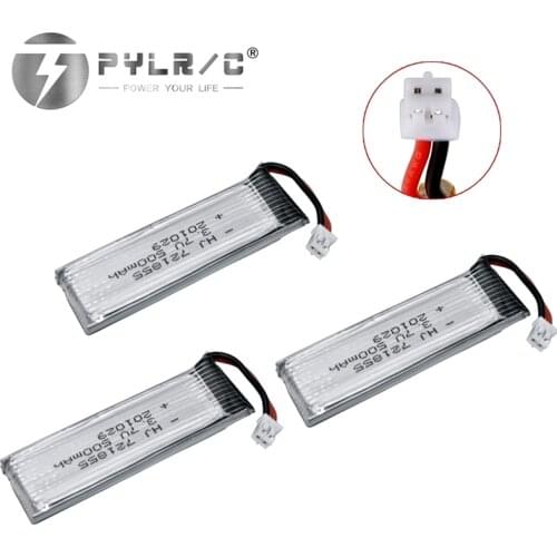 1/2/3/5PCS 3.7V 4.2V 500mAh Lipo Battery with PH2.0 Plug 721855 For RC Helicopter Drone Spare Part 1S Rechargeable Battery