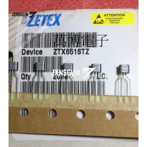 10PCS Original ZETEX ZTX651 Transisitor 651 Audio power amplifier ZTX651 Audio triode 2A 1W 80V Silver noodles Taping