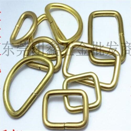 100% Brass open Dee Rings Slider D Buckle Clip D-Rings buckles bag backpack strap hardware accessories AF13