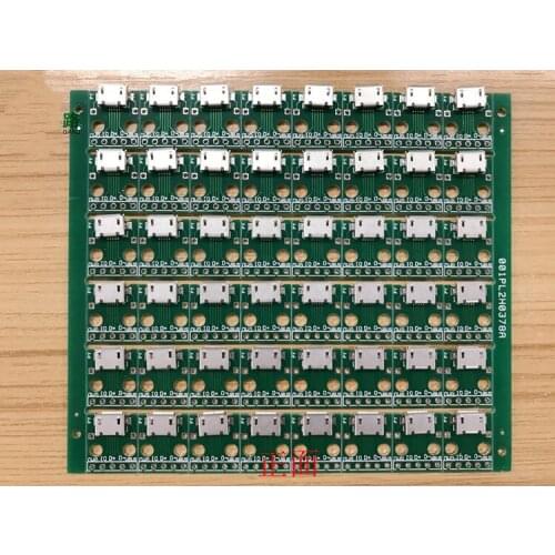 50pcs Q99 MICRO USB to Dip Female Pcb Jack B type 5p SMD to DIP Soldering PCB Female head test MICRO USB to DIP2.54mm
