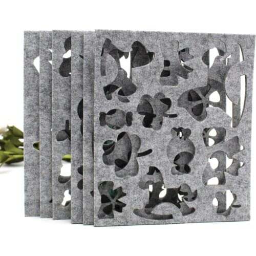 6pcs Wool Felt Mold Needle Felting DIY Craft Stencil Applique Mould Needlework 54DC
