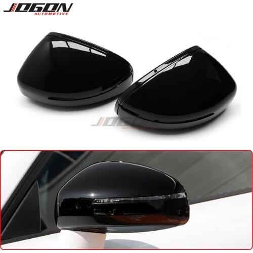 Car Rear View Side Wing Rearview Mirror Cap Cover Trim For Audi TT TTS MK2 8J 2007 2008 2009 2010 2011-2014 TTRS R8 Glossy Black