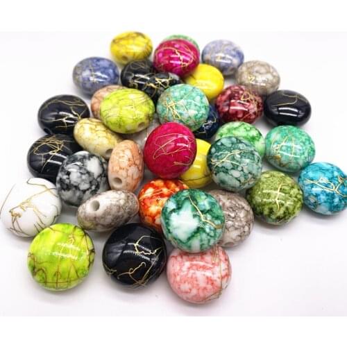 10pcs/lot 18mm Bracelet Accessories Acrylic Beads Loose Beads Fit Europe Beads For Jewelry Making DIY Accessories