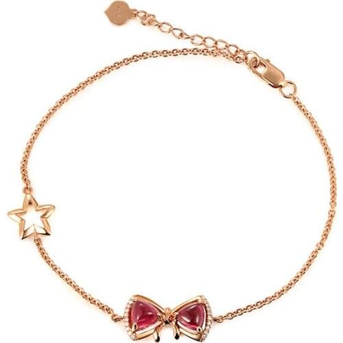 CB6 Classic Flower sell product red stone bracelet new jewelry women and girl jewelry for brithday gift free ship