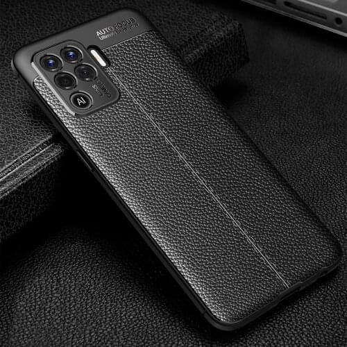 Case For OPPO F19 Pro Ultra Leather Texture Shockproof Soft TPU Cover For OPPO F19 A94 4G 5G Reno 5F 5Z Lite A93 A95 A54 A74