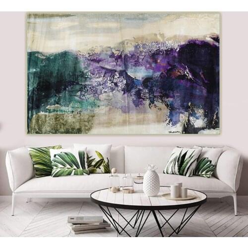 Citon Zao Wou-Ki《Untitled 1991》Canvas Oil Painting Abstract Artwork Poster Picture Backdrop Modern Wall Decor Home Decoration