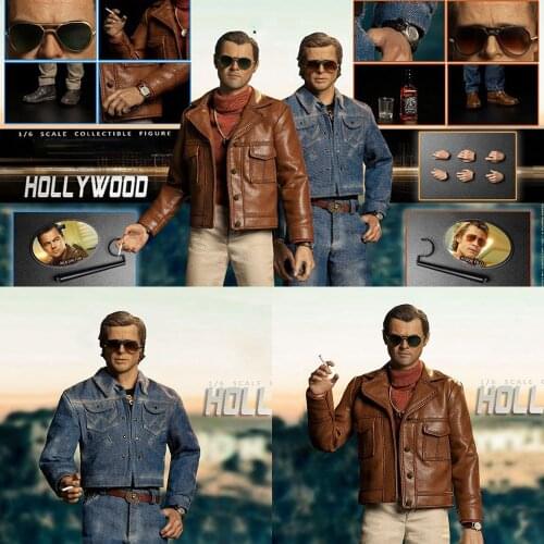 For Collection DJCUSTOM NO-16005 1/6 Scale Hollywood Leonardo and Brad Pitt Male Solider Action Figure Model for Fans Gifts