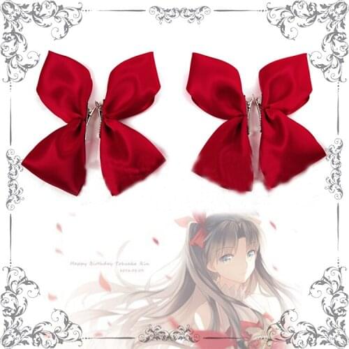Fate Grand Order Ereshkigal Irkalla Tohsaka Rin Cosplay Headwear Bowknot Hairclip Hairpin Halloween Costume Accessories