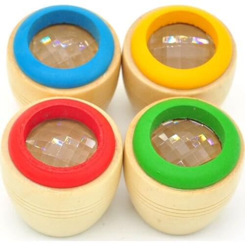 Montessori Toys Children Early Educational Learning Puzzle Wooden Toys Bee Eye Effect Magic Kaleidoscope Explore Toys