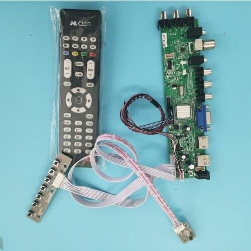 Kit For N156B6-L0B/N156B6-L06 VGA LED HDMI digital TV LVDS USB AV WLED 1366X768 Signal controller board 40pin DVB-T remote 15.6"