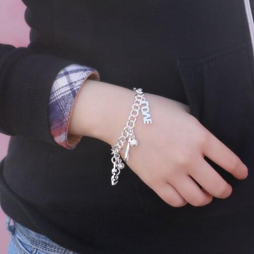Creative Ornaments Lady Love Bracelet 925 silver Bracelet Tennis Racket Bracelet For Women Charm Female Jewelry 2021
