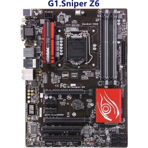For Gigabyte GA-G1.Sniper Z6 Original Used Desktop Motherboard G1.Sniper Z6 Z97 LGA 1150 i3 i5 i7 DDR3 32G SATA3 ATX