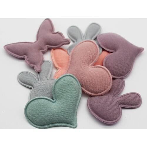 4.8cm Star Crown Butterfly Pads Patches Appliques for Craft Clothes Sewing Supplies DIY Baby Hair Clip Hand Flowers Accessories