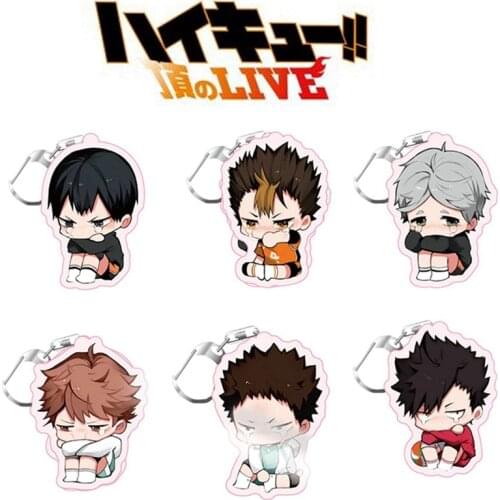2020 New Volleyball boy Key Chain Ring Anime Haikyuu!! Keyring Cute Cartoon Keychain sleutelhanger