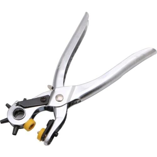 New New Leather Holes Punch Pliers Revolving Tool Heavy Duty Belt Hand Pliers Eyelet