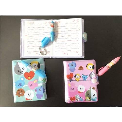 New Cute Notebook With pen A7 Cute Animal Writing Pads Mini Pocket Book For Drawing Korean Stationery School Supplies kids gift