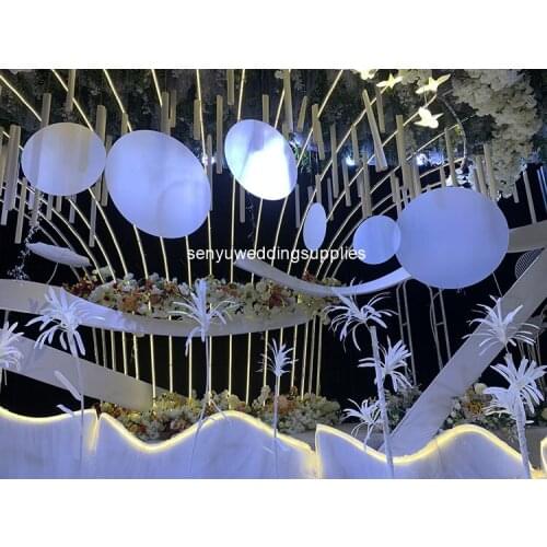 New style Unique Floral Backdrop Wedding Stage Flower Wedding Backdrop Stage senyu2492