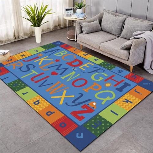 Educational floor mats kids 3D Print Carpet Hallway Doormat Anti-Slip Bathroom Carpets Kids Room Absorb Water Kitchen rug 003