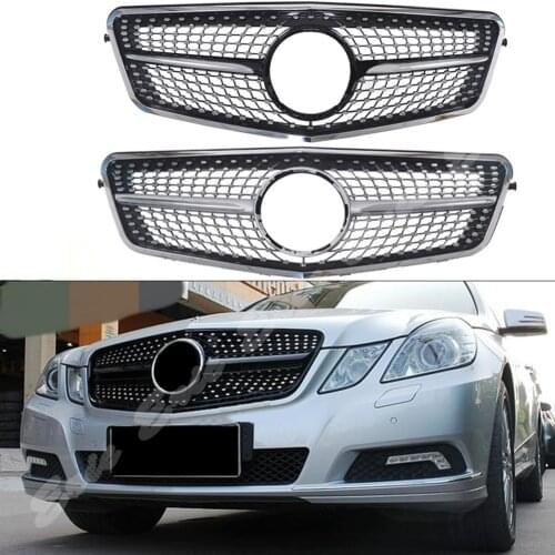 Front Racing Billet Bumper Grille Upper Facelift Grill For Mercedes-Benz E-Class W212 2009 2010 2011 2012 2013 Diamond