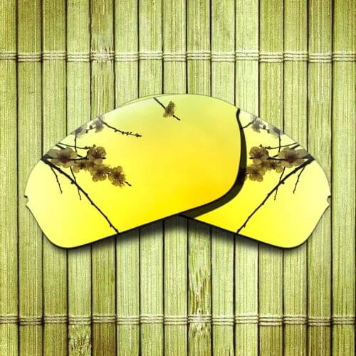 Polarized Replacement Lense For-Oakley Half Wire 2.0 Sunglasses Frame True Color Mirrored Coating - Yellow Options