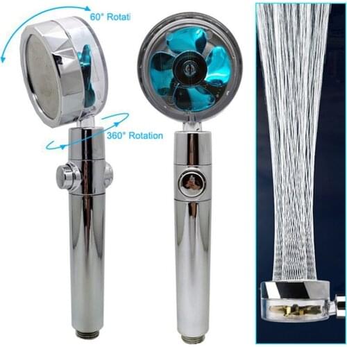 High Pressure Water Saving Spray Shower Head 360 Rotated Rainfall Shower Head Fan Bath Hand-held Pressurized Massage Shower Head