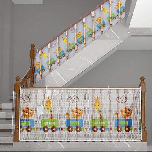 Child Safety Net Safe Rail Balcony Stair Protection Net Fence Color Printing Thickened Safety Rope Kids Activity Gear Baby Care