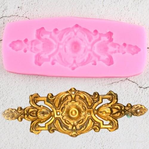 Sugarcraft Flower Border Silicone Mold Scroll Relief Cupcake Topper Fondant Cake Decorating Tools Candy Chocolate Gumpaste Mould
