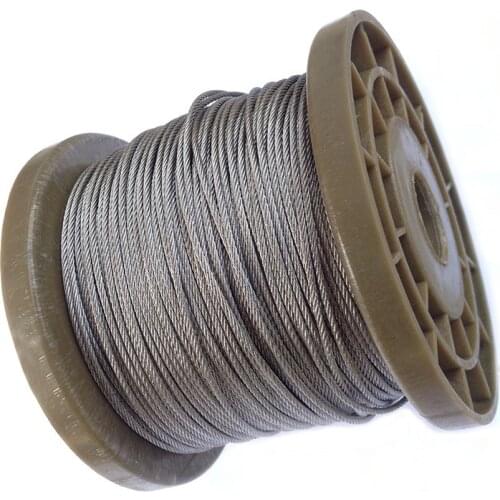 10 Meter Stainless Steel Wire Rope Fishing Lifting Cable Rustproof 7*7 Clothesline /0.8mm/1mm/1.2mm/1.5mm/2mm/2.5mm/3mm