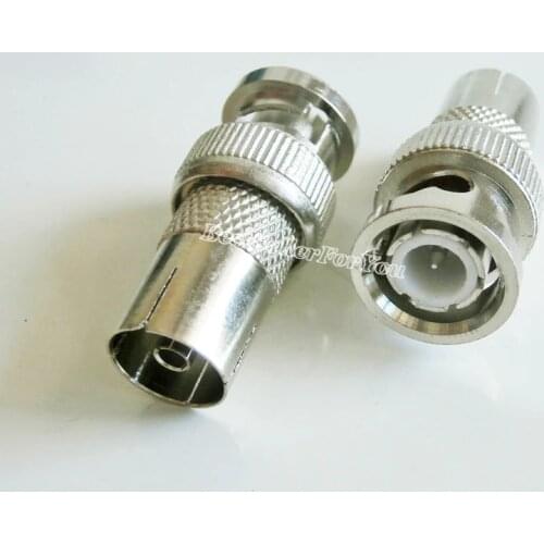 1Pcs Connector BNC Male Plug To IEC PAL DVB-T TV Female Jack RF Adapter Connector
