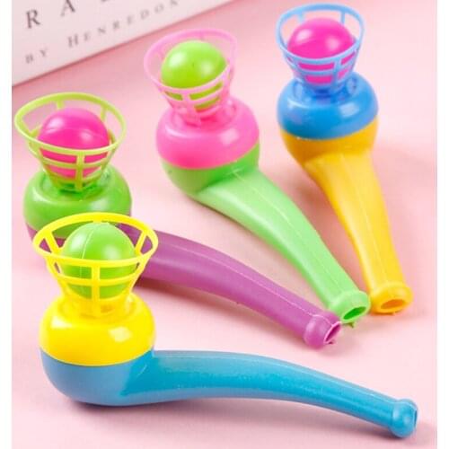 2Pcs Balance Ball Board Games Suspended Blow Pipe Ball Rod Games for Kid Balance Floating Ball Blowing Ball Board Games