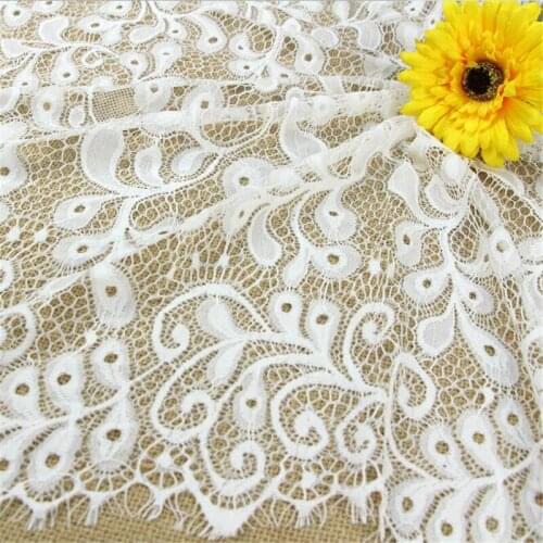 3MetersX 150cm Black White Eyelash Lace Wedding Dress Lace Fabric Womens Underwear Wedding Dress Accessories Fabric LW0130