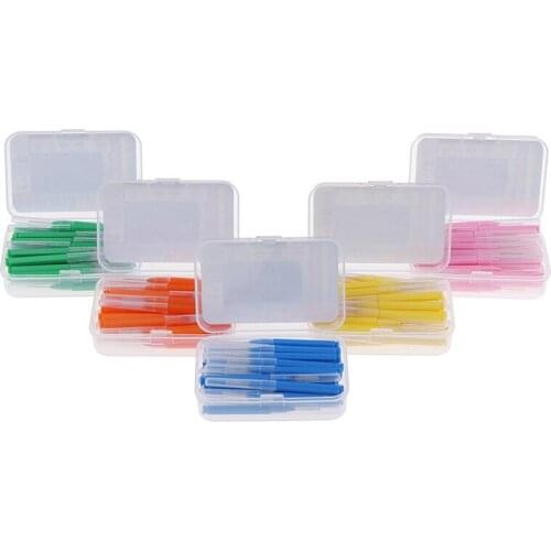 30Pcs/set I Shaped Interdental Brush Denta Floss Interdental Cleaners Orthodontic Dental Teeth Brush Toothpick Oral Care Tool