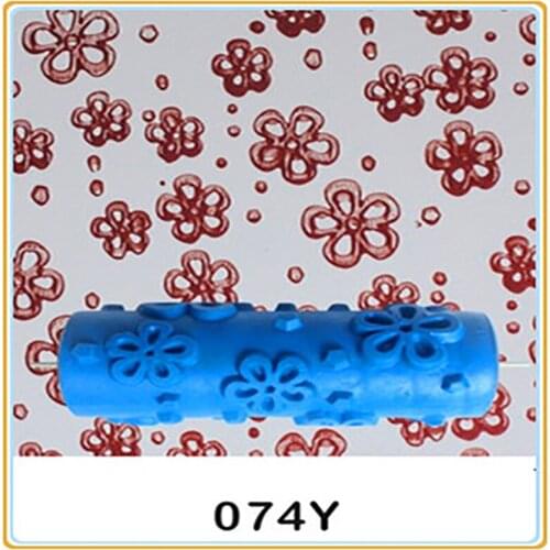5inch flower model Reliefs paint roller wall decoration patterned roller rubber roller wall decoration painting roller home DIY