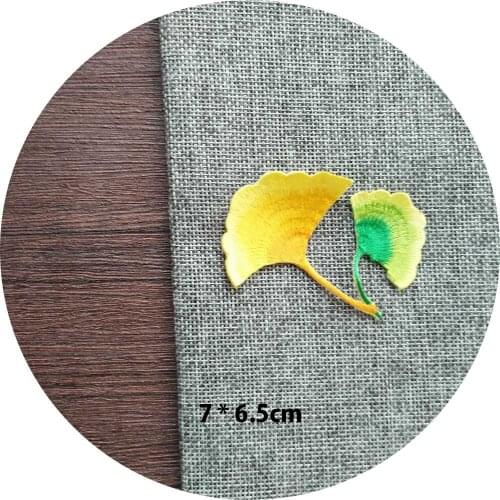 9pcs/lot Tree Leaf Applique Embroidered Iron on Cute Fabric Patches For Clothes Bag Sticker Badge Diy Craft Repair Decoration