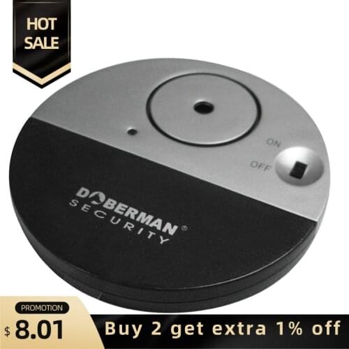 DOBERMAN SECURITY 100DB Wireless Electronic Vibration Detector Cabinet Door Window Vibration Sensor Alert Security Alarm Detecto