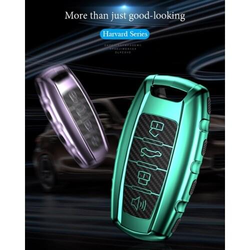 Plating TPU Carbon Fiber Car Remote Key Case Cover Fob For Great Wall Haval Hover H1 H4 H6 H7 H9 F5 F7 H2S GMW Coupe Accessories