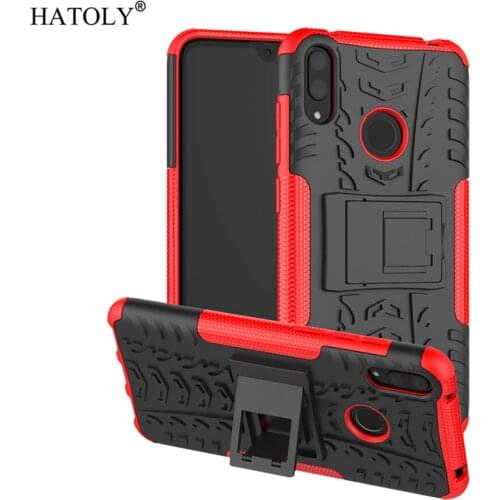 For Cover Huawei Y7 2019 Case Anti-knock Heavy Duty Hard Armor Stand Cover Y7 2019 Silicone Phone Bumper Case For Huawei Y7 2019