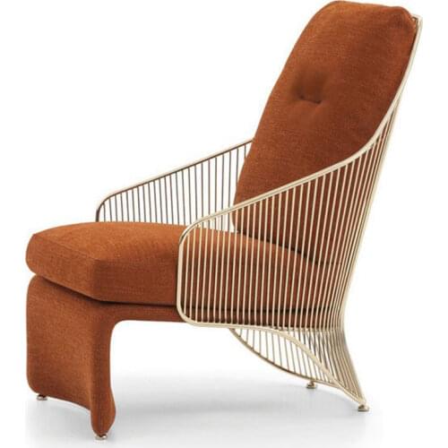 TT Master Yan Italian Recliner Designer Leisure Chair Single-Seat Sofa Chair Simple Stainless Steel Metal