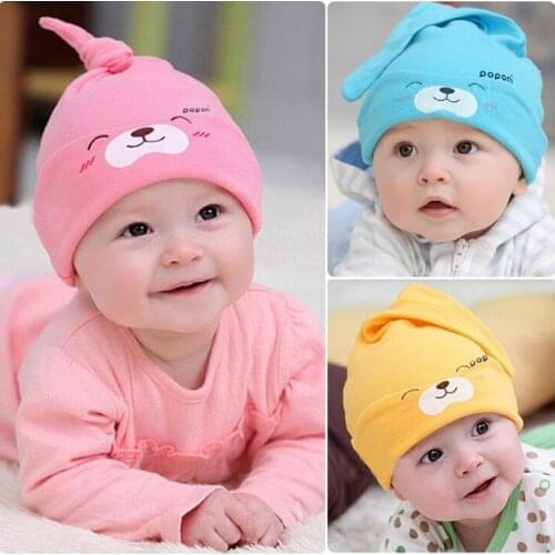 Newborn Cute mult-color props Autumn Cartoon Baby Hat Caps Baby Beanie Girls Boys Toddlers Cotton Sleep Cap Kids Headwear Hats